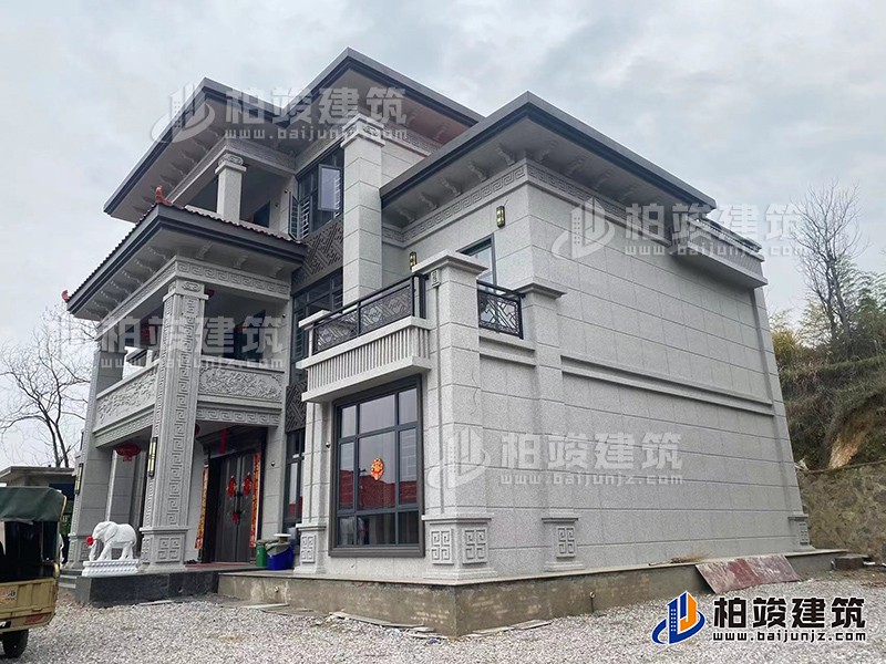 农村三层别墅自建房中式案例1